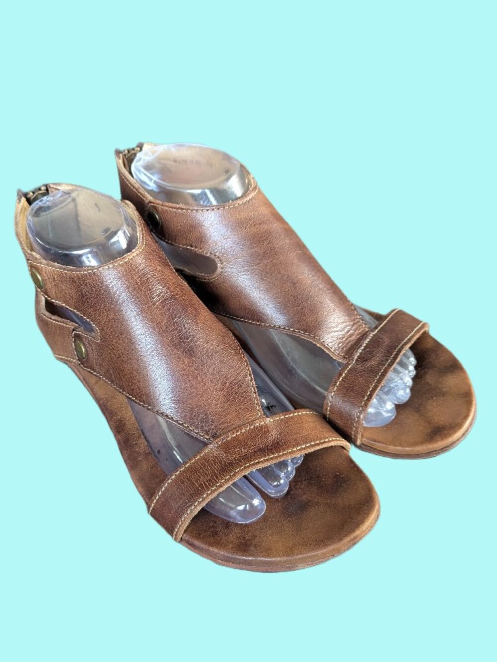 Bed Stu Tan Leather Rustic SOTO Flats - Women's Size 9 - Picture 3 of 15